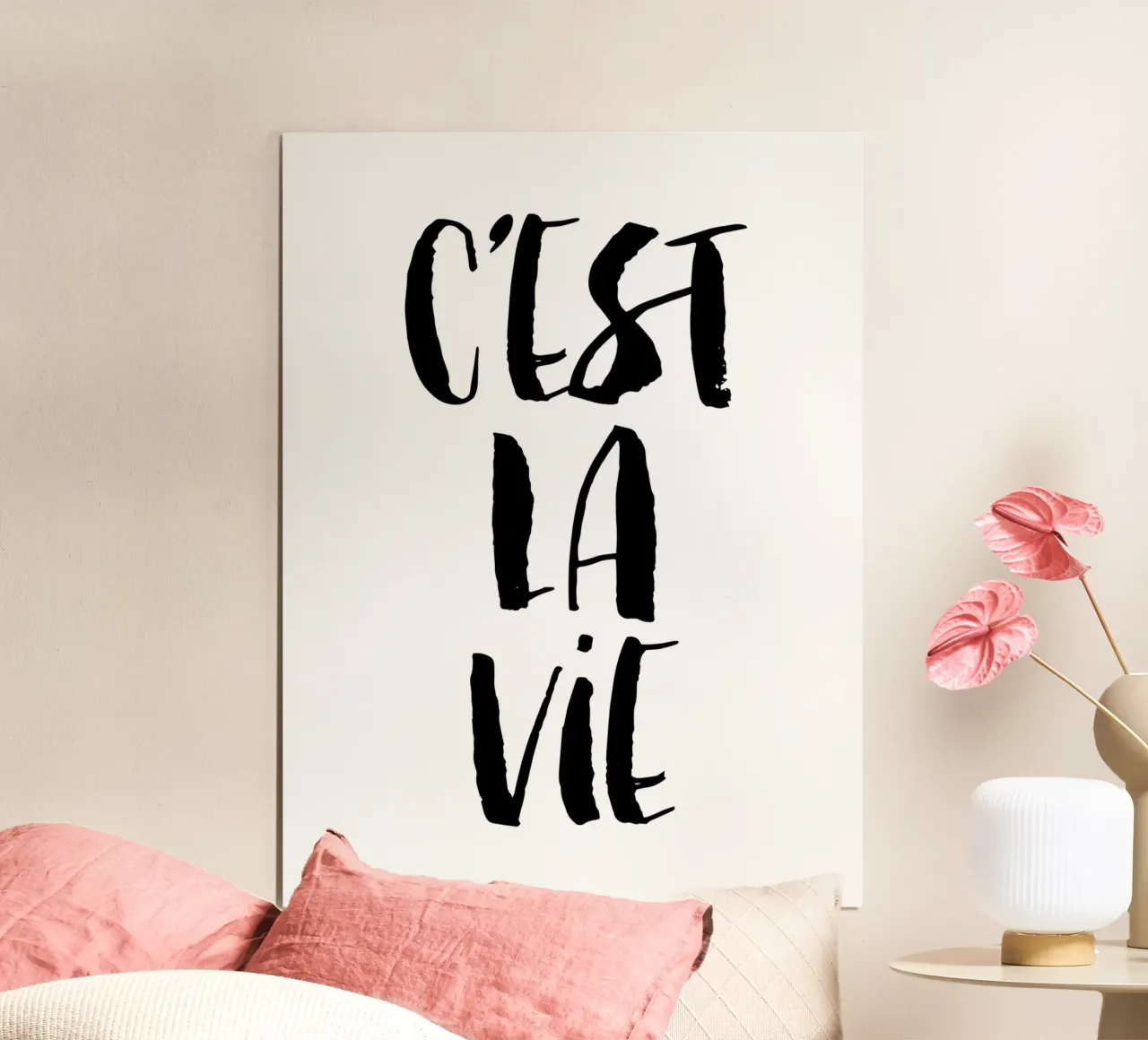 Cest La Vie in bianco e nero carta hahnemühle da THE MOTIVATED TYPE