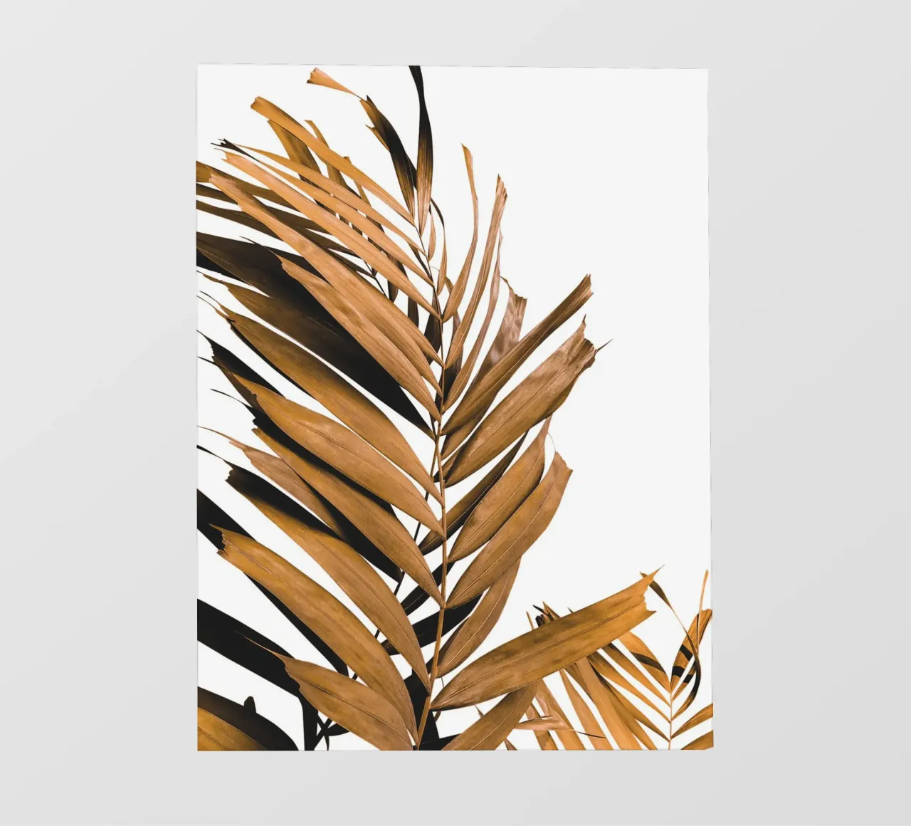 Foglie di palma minimaliste in marrone caldo - natura pura telo in pvc da Whole©