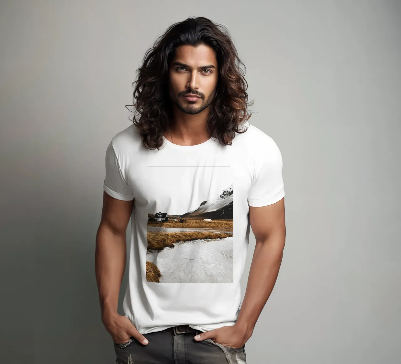 Paesaggio scandinavo in caldi colori naturali t-shirt da Whole©