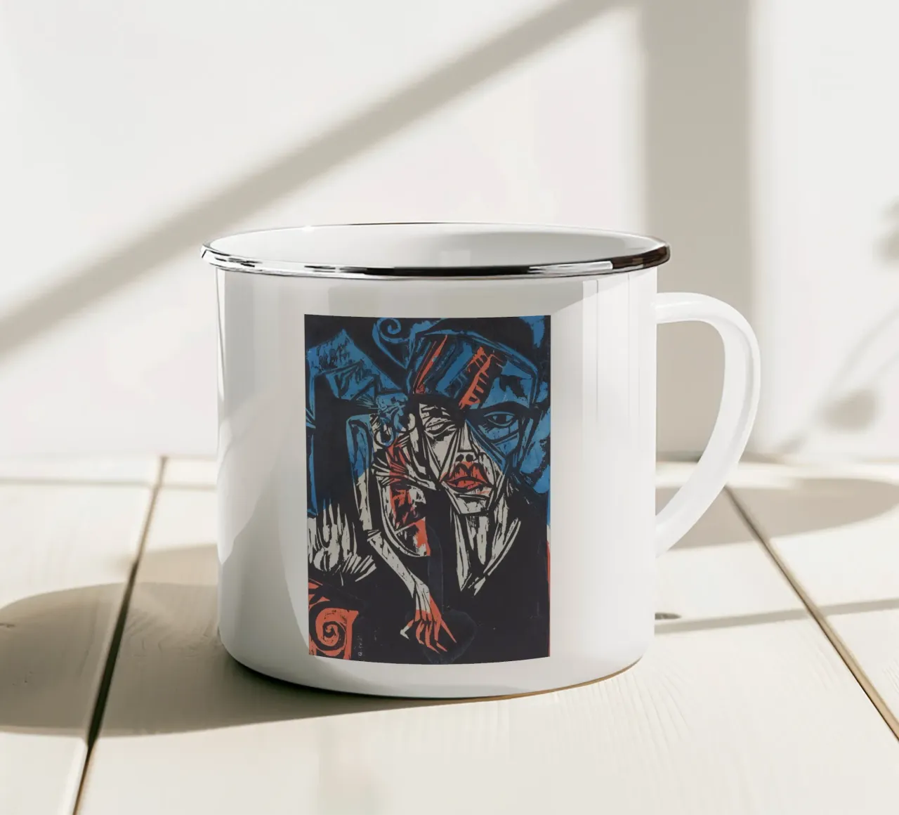 Ernst Ludwig Kirchner - Le agonie dell'amore tazza in smalto da William Store