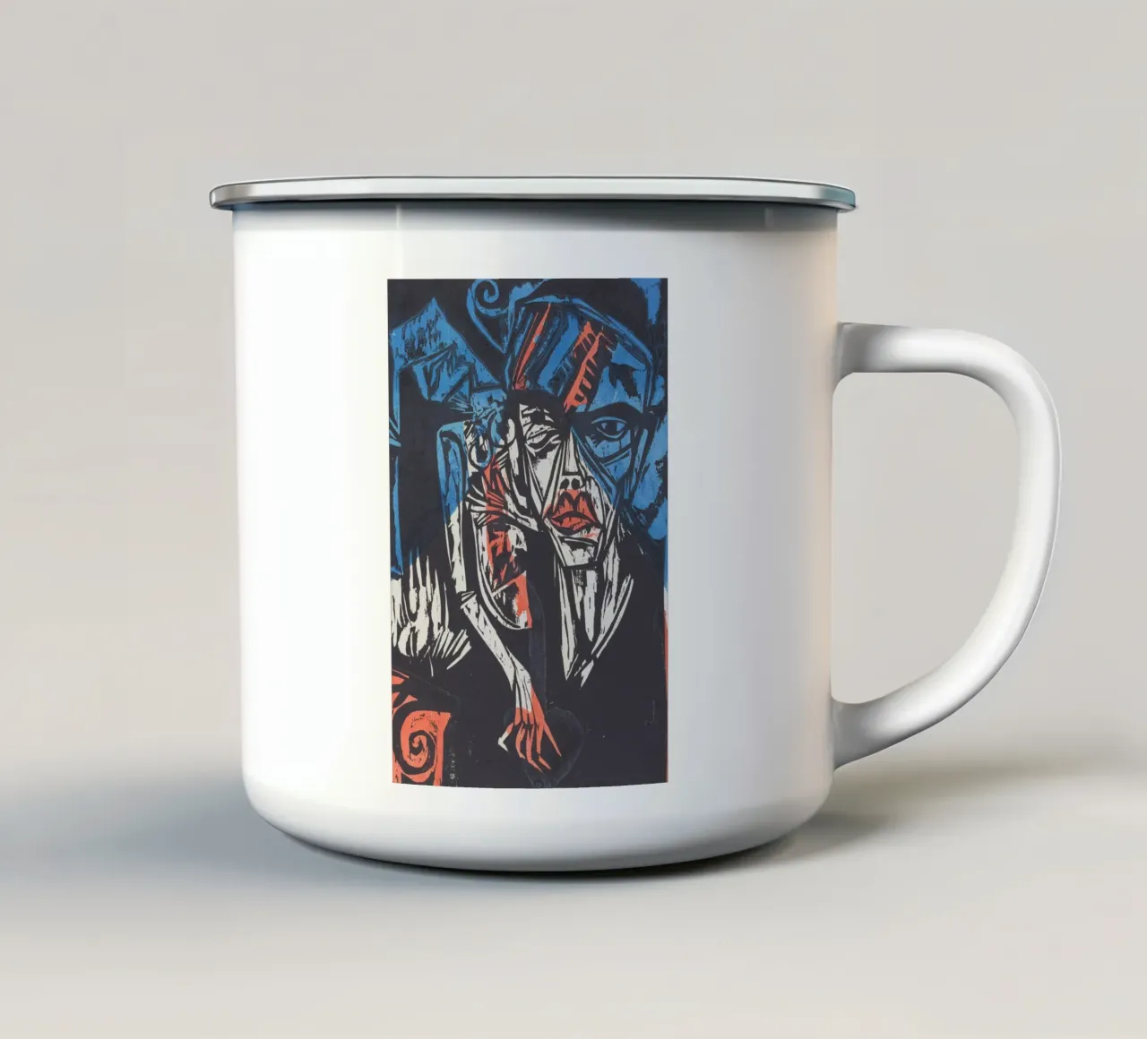 Ernst Ludwig Kirchner - Le agonie dell'amore tazza in smalto da William Store