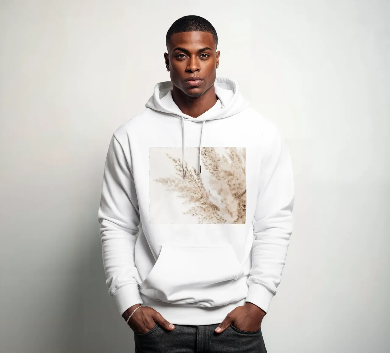 Elegant pampagras - Minimalistisch natuurlijk ontwerp hoodie van Whole©