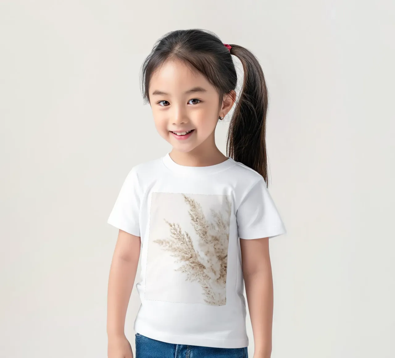 Elegant pampas grass - Minimalist natural design kids t-shirt by Whole©