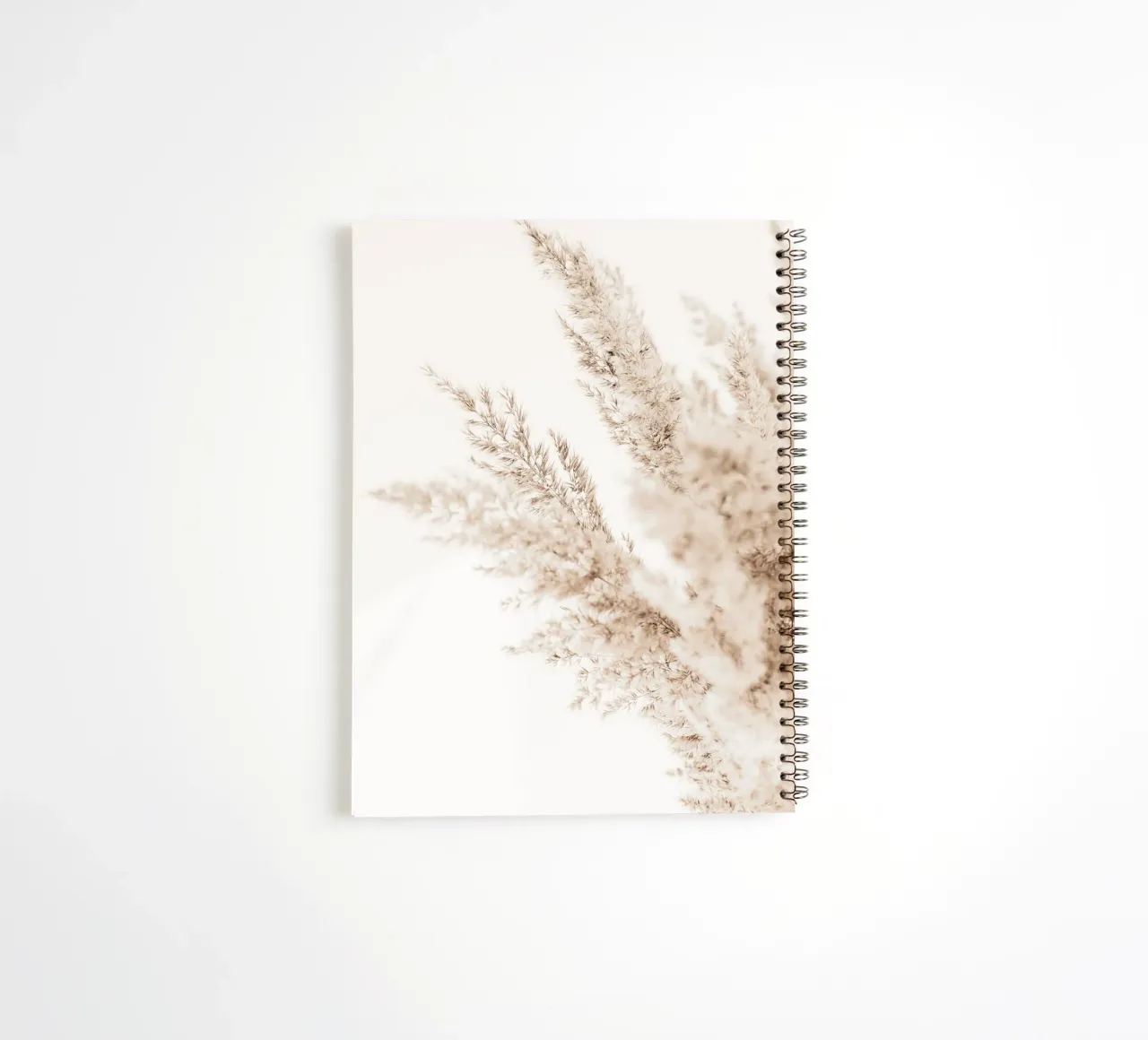 Elegant pampas grass - Minimalist natural design spiral notebook by Whole©
