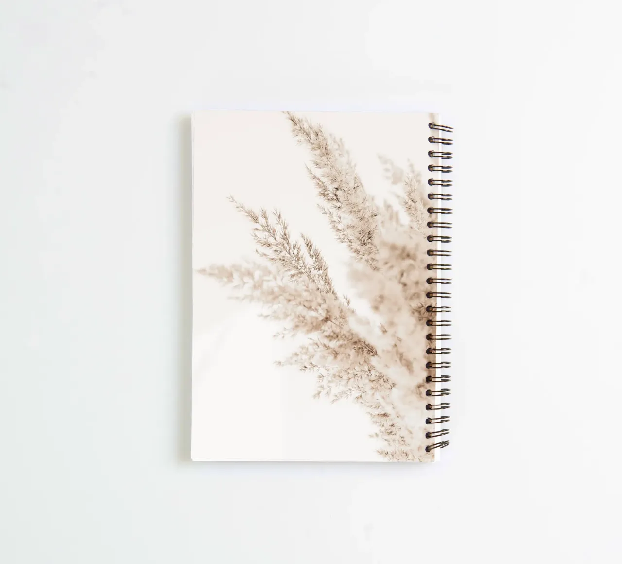 Elegant pampas grass - Minimalist natural design spiral notebook by Whole©