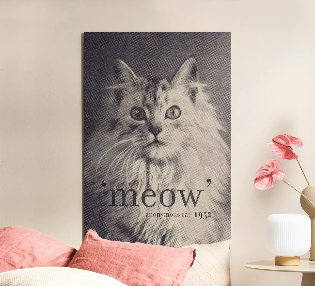 Famous Quote - Cat aluminium-dibond van Florent Bodart