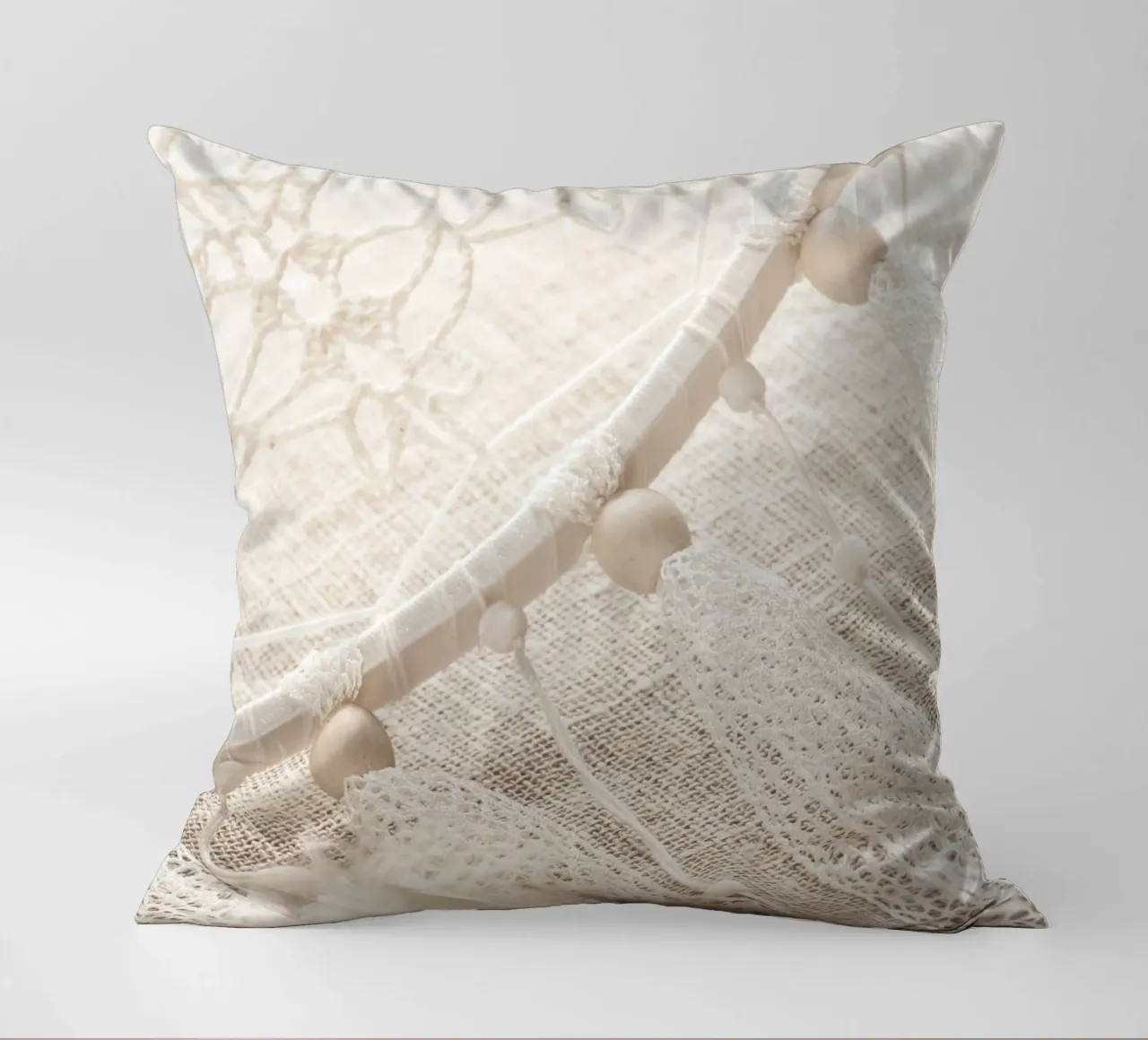 Boho dreamcatcher - natural lightness for your home decorative cushion by Whole©