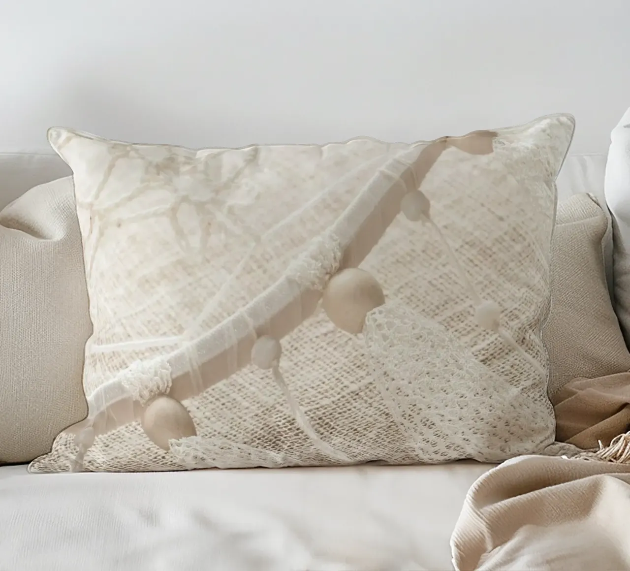 Boho dreamcatcher - natural lightness for your home decorative cushion by Whole©