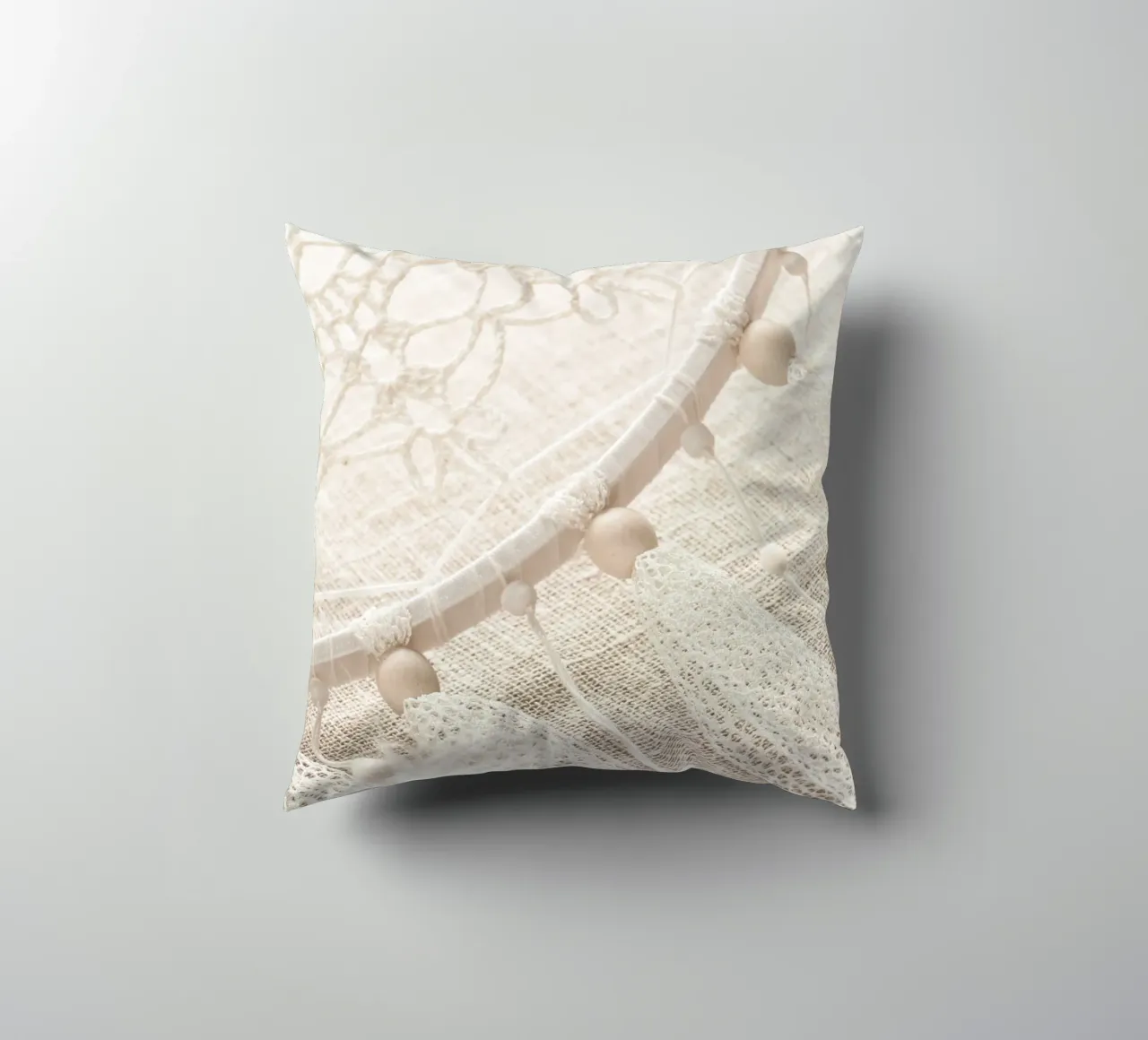 Boho dreamcatcher - natural lightness for your home decorative cushion by Whole©