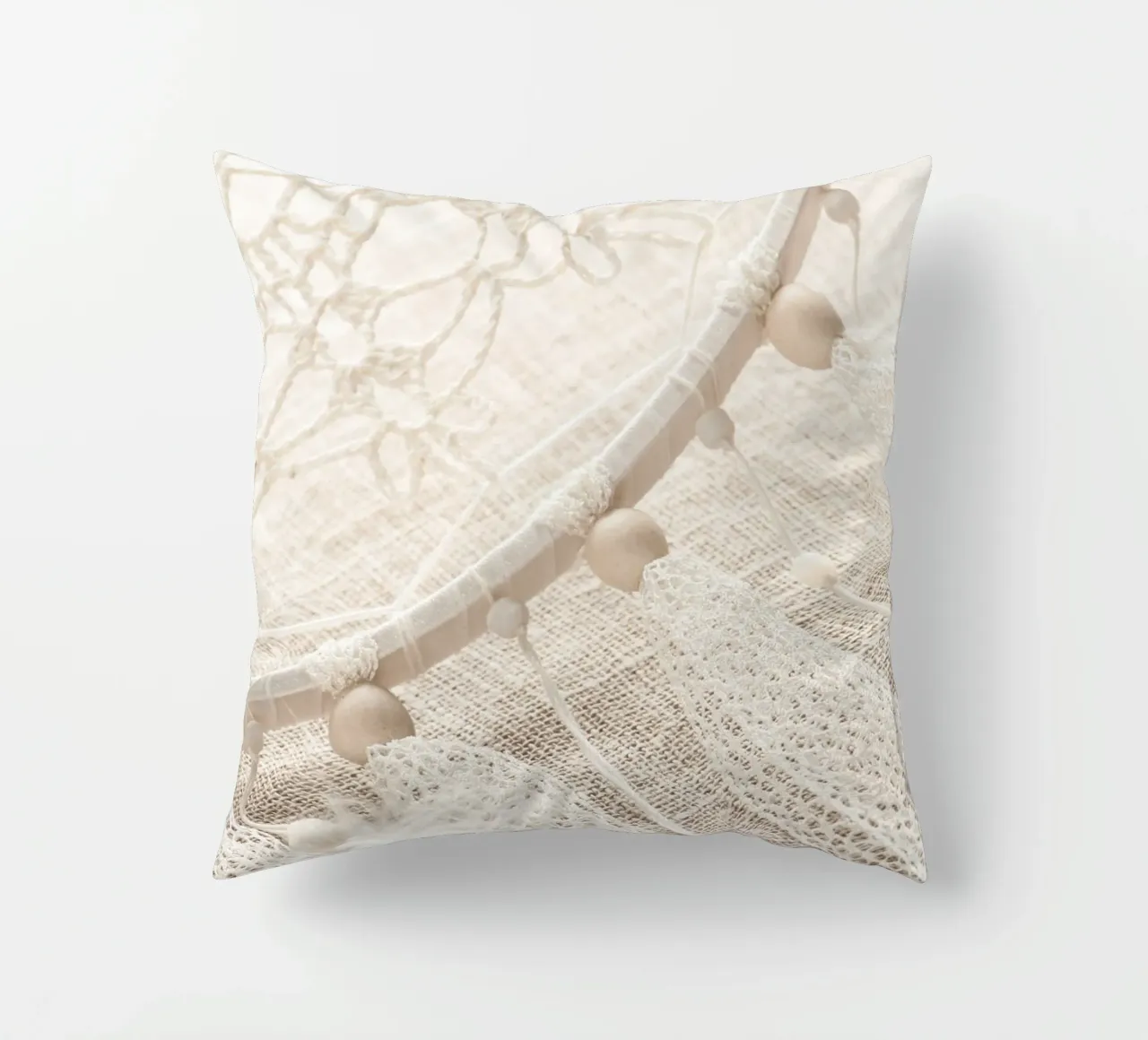 Boho dreamcatcher - natural lightness for your home decorative cushion by Whole©