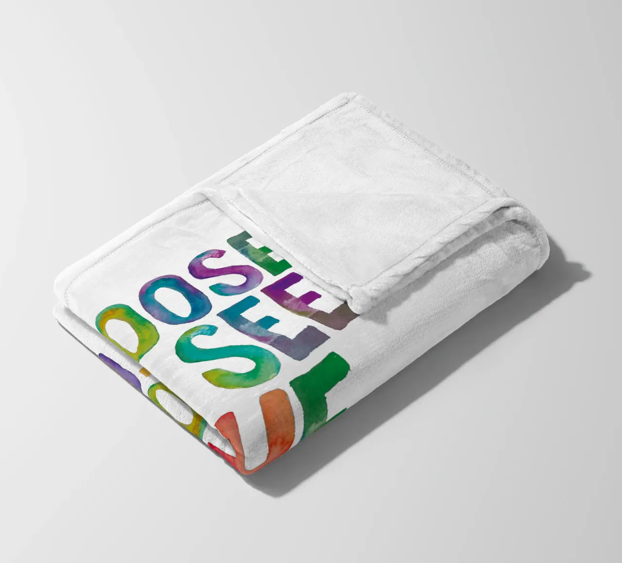 Scegliete di vedere le cose belle Rainbow Typography Design coperta in pile da THE MOTIVATED TYPE