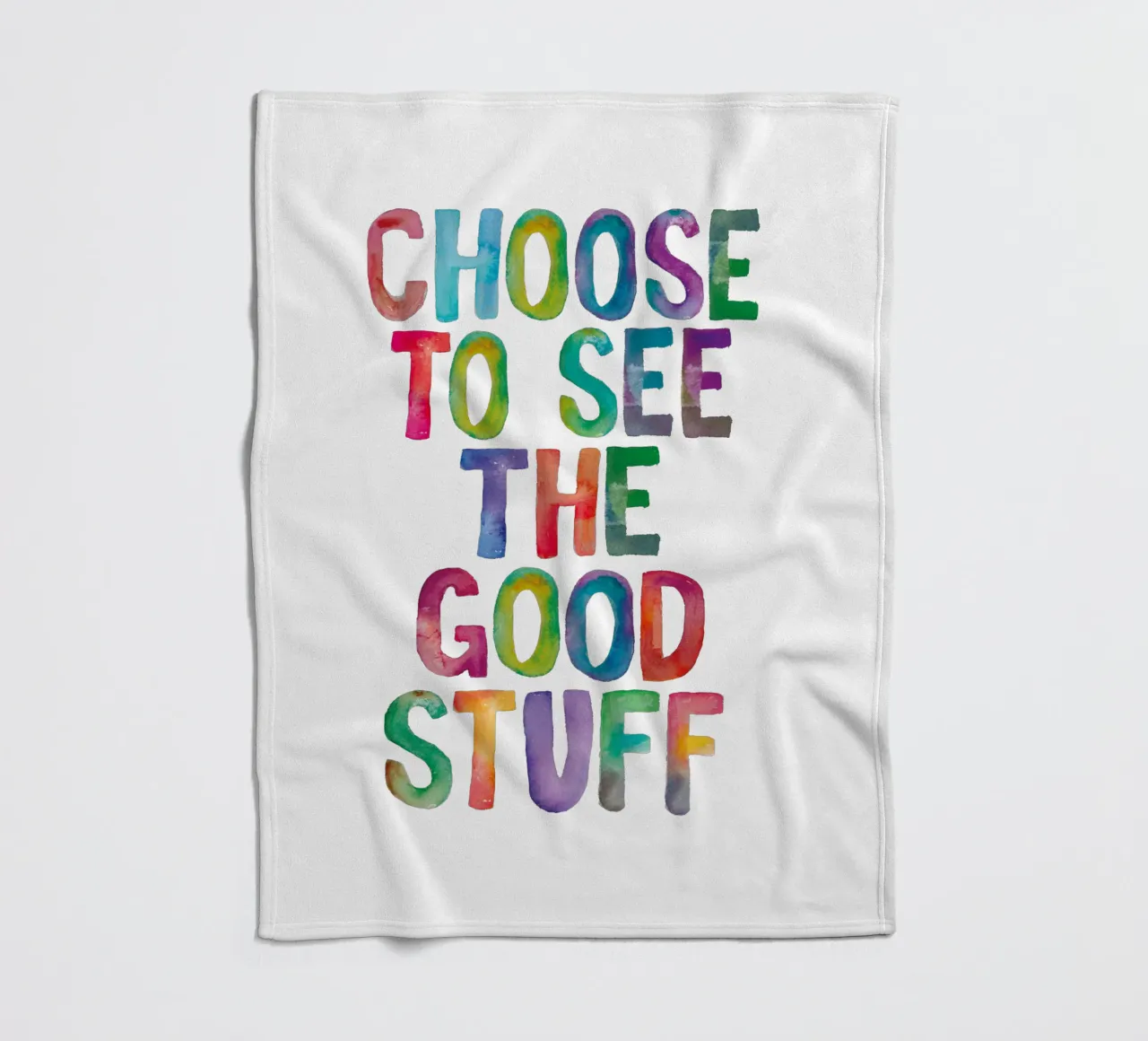 Scegliete di vedere le cose belle Rainbow Typography Design coperta in pile da THE MOTIVATED TYPE