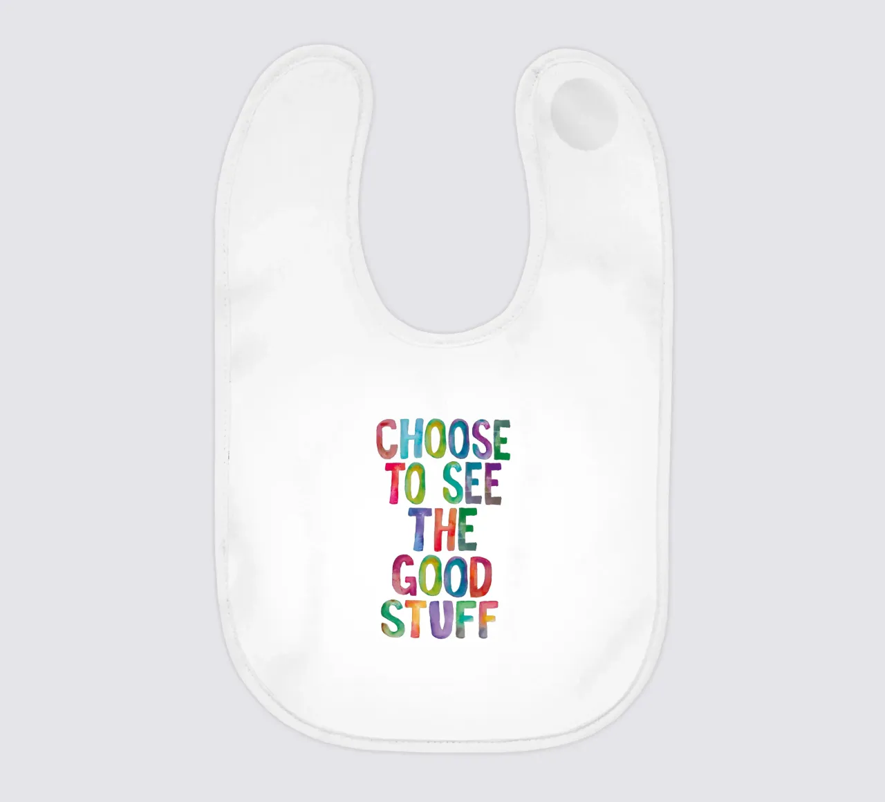 Scegliete di vedere le cose belle Rainbow Typography Design bavaglino da THE MOTIVATED TYPE