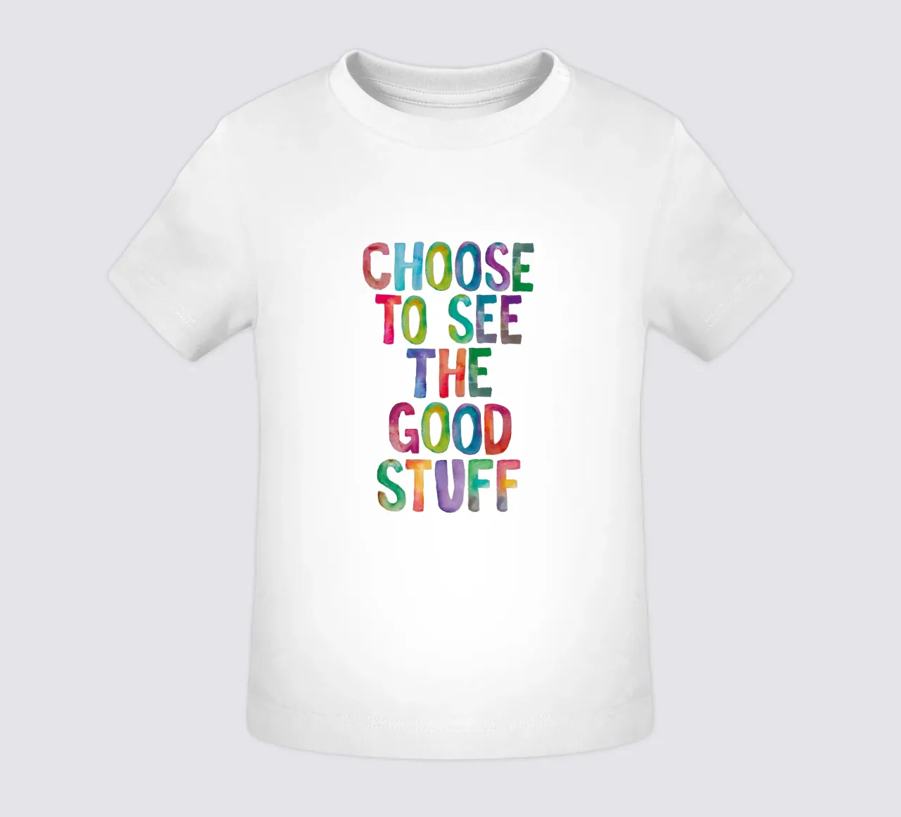 Scegliete di vedere le cose belle Rainbow Typography Design maglietta neonato da THE MOTIVATED TYPE