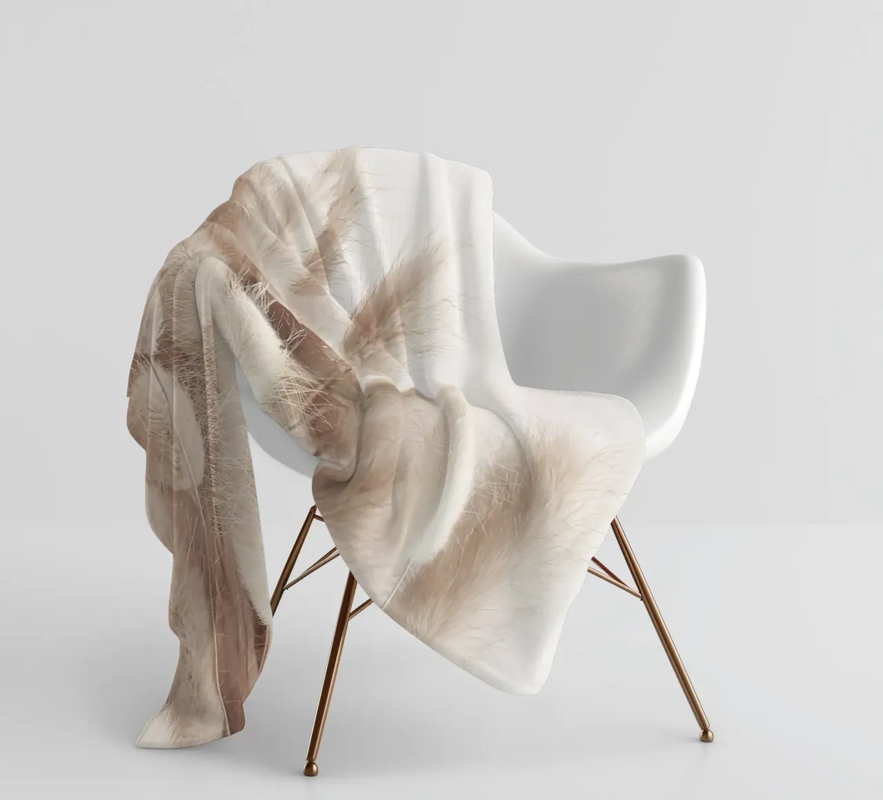 Soft pampas grass - natural elegance in boho style fleece blanket by Whole©