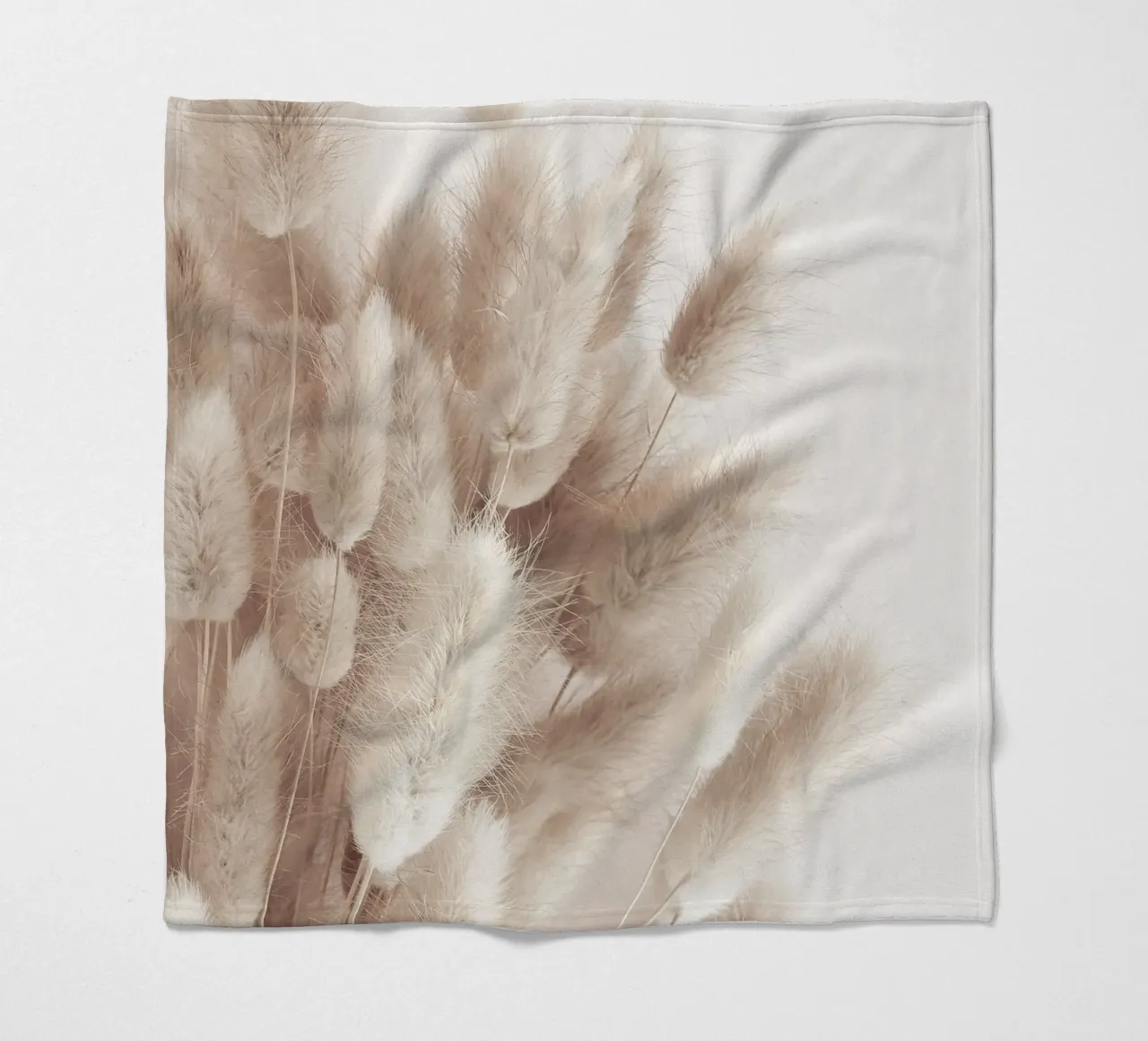 Soft pampas grass - natural elegance in boho style fleece blanket by Whole©