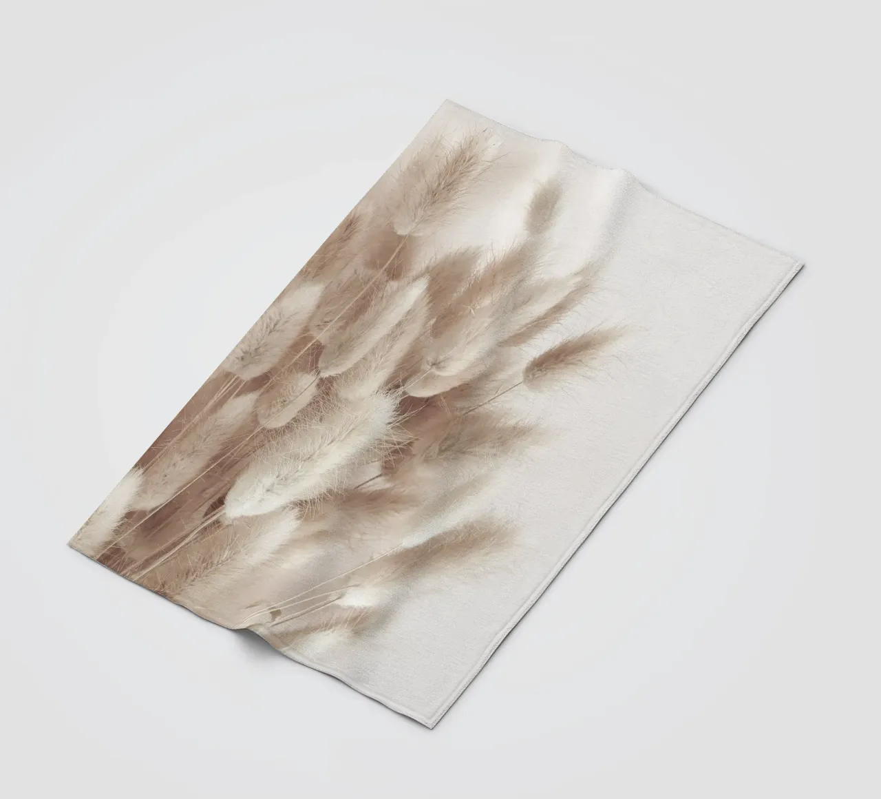 Soft pampas grass - natural elegance in boho style fleece blanket by Whole©