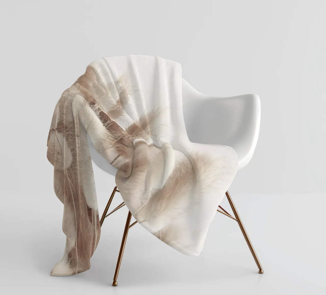 Soft pampas grass - natural elegance in boho style fleece blanket by Whole©
