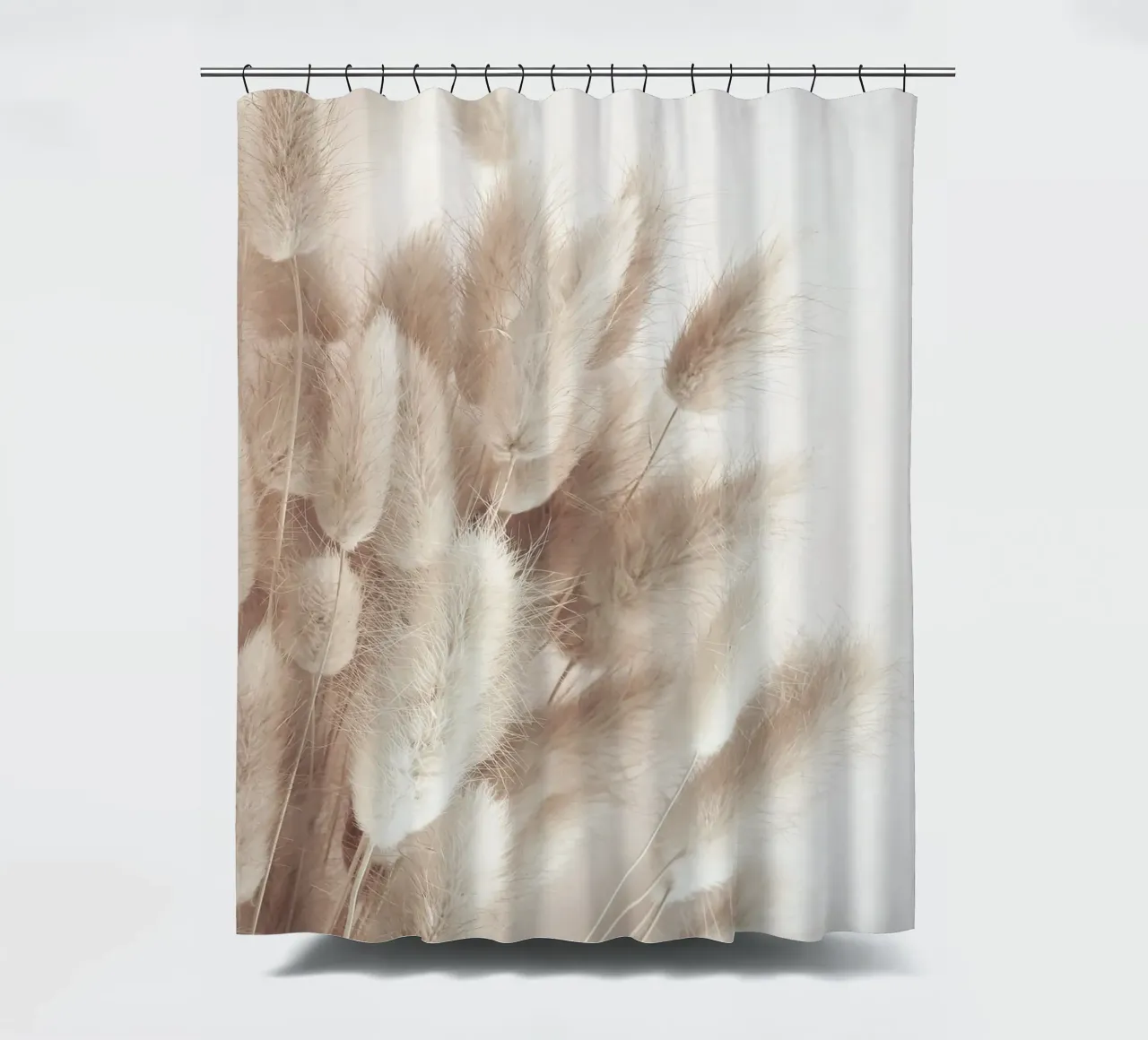Soft pampas grass - natural elegance in boho style shower curtain by Whole©