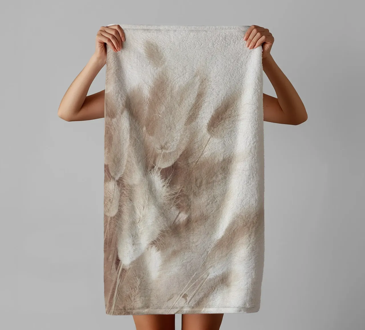 Soft pampas grass - natural elegance in boho style towel by Whole©