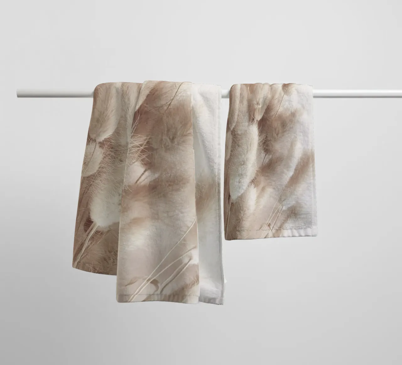 Soft pampas grass - natural elegance in boho style towel by Whole©