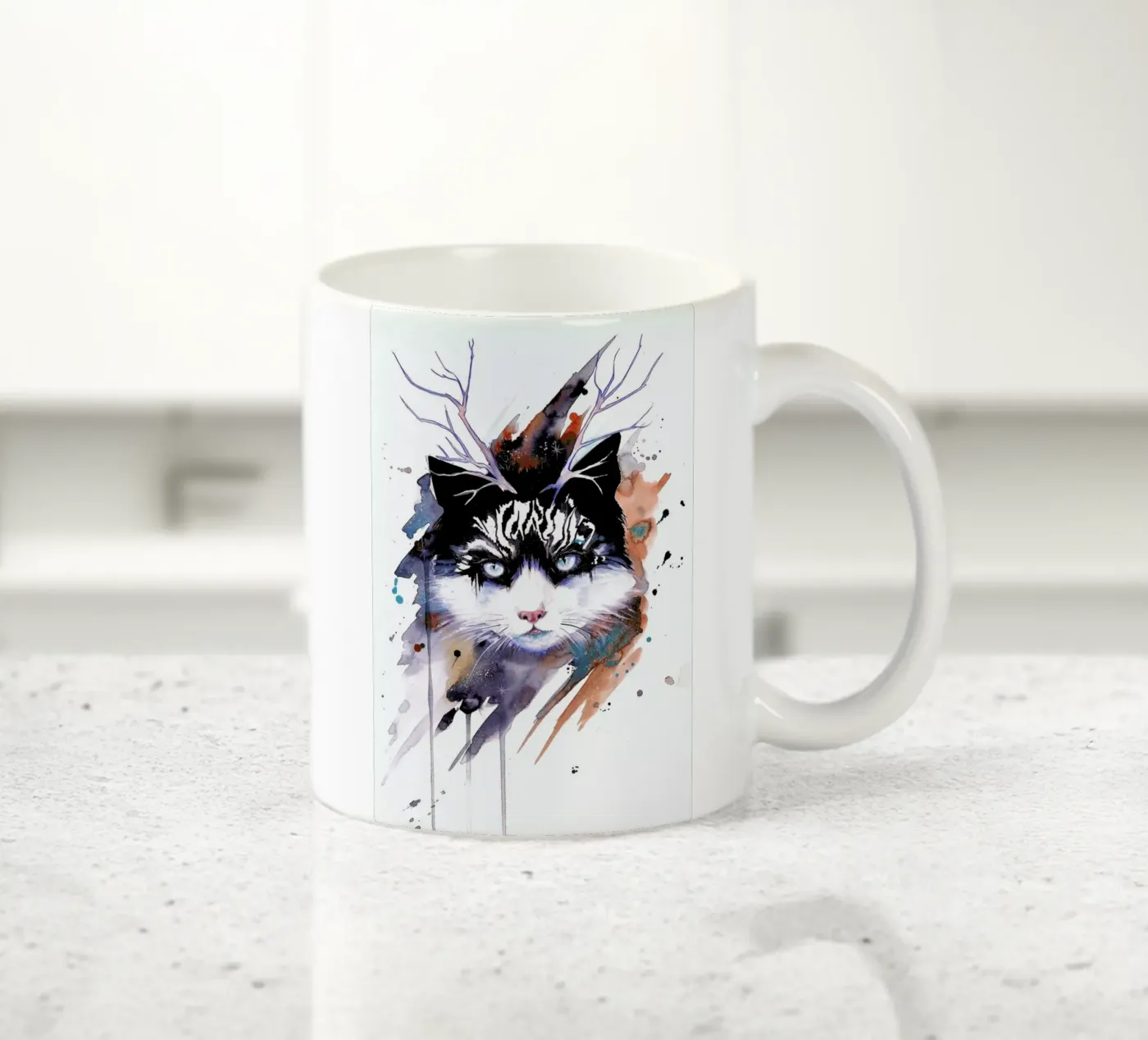 Cat ceramic mug by Pixie Cold