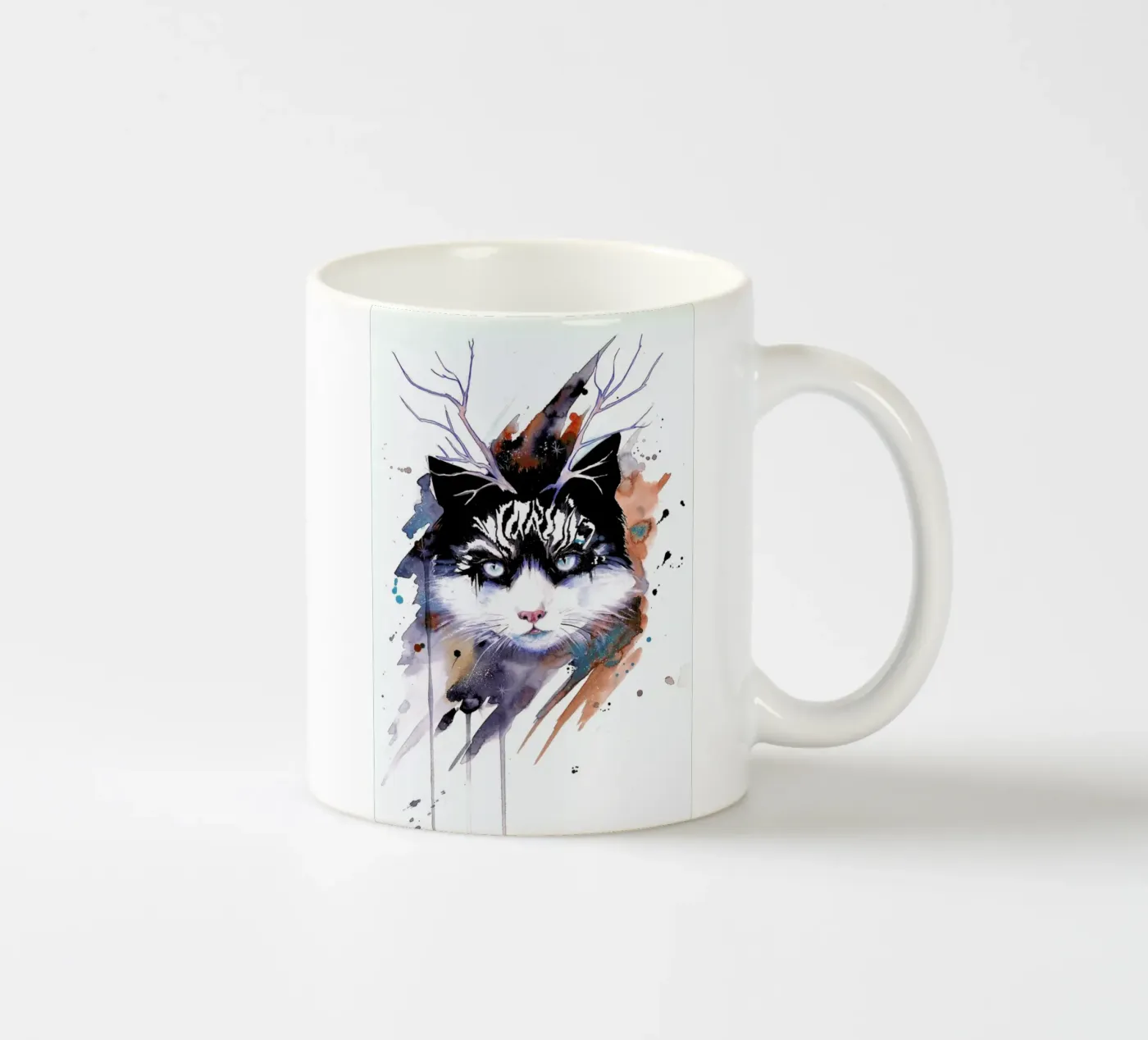 Cat ceramic mug by Pixie Cold
