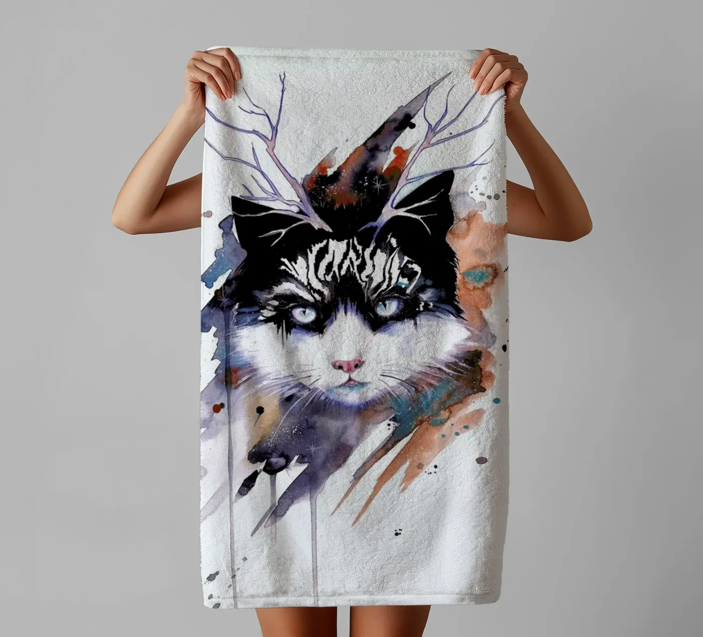 Cat badhanddoek van Pixie Cold