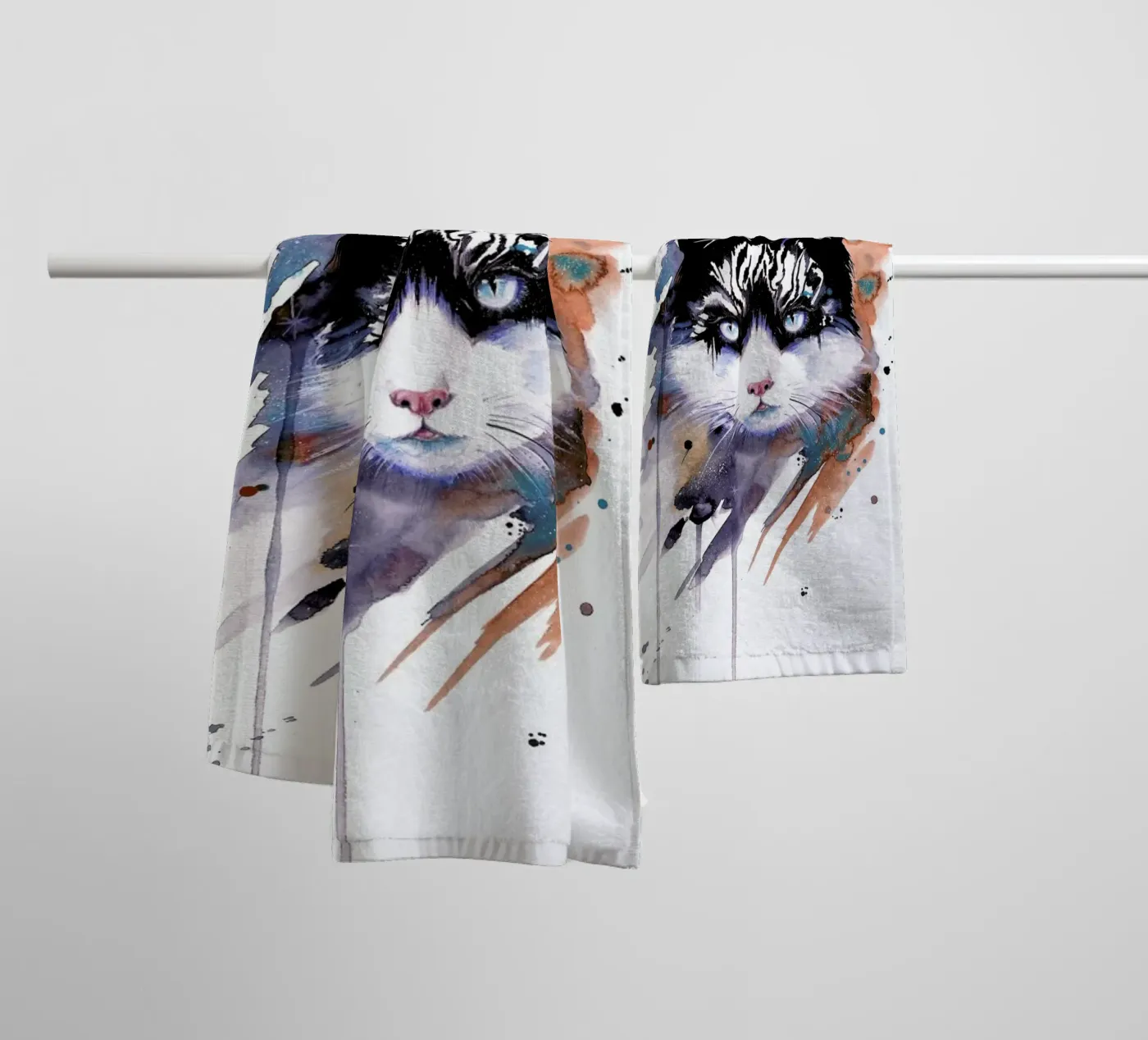 Cat badhanddoek van Pixie Cold