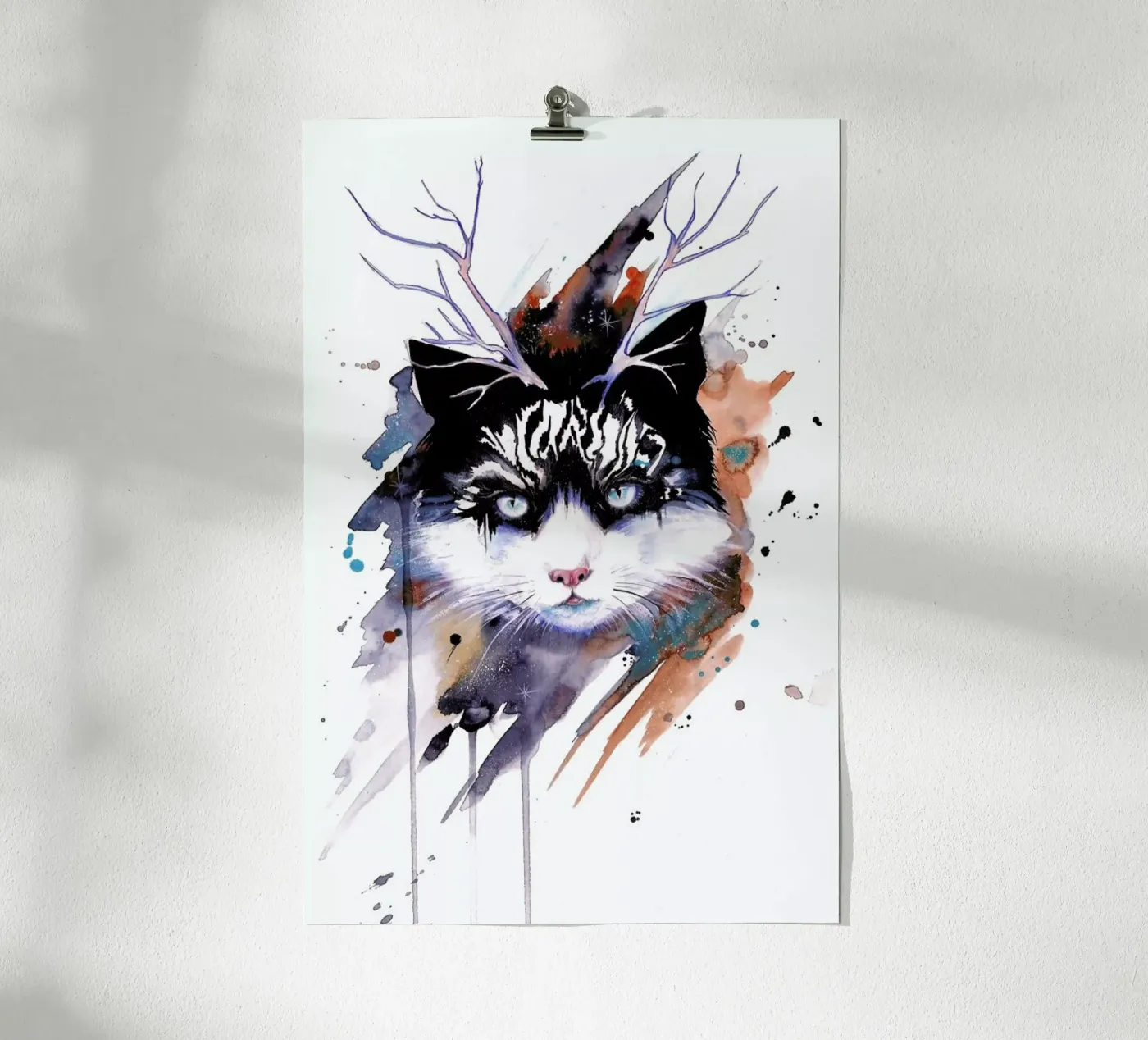 Cat Poster von Pixie Cold