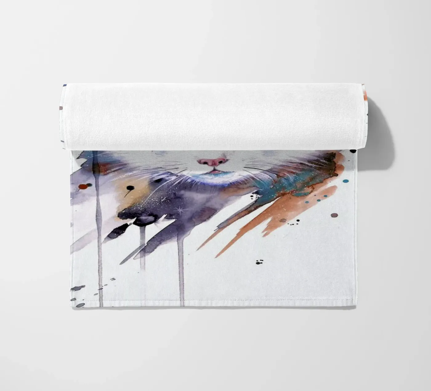 Cat beach towel by Pixie Cold