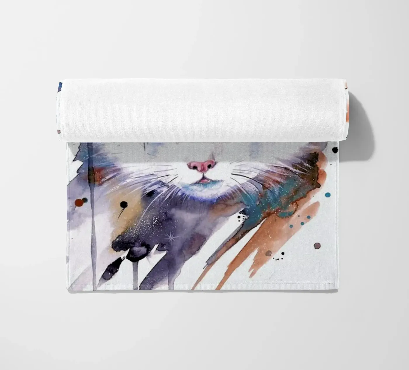 Cat beach towel by Pixie Cold