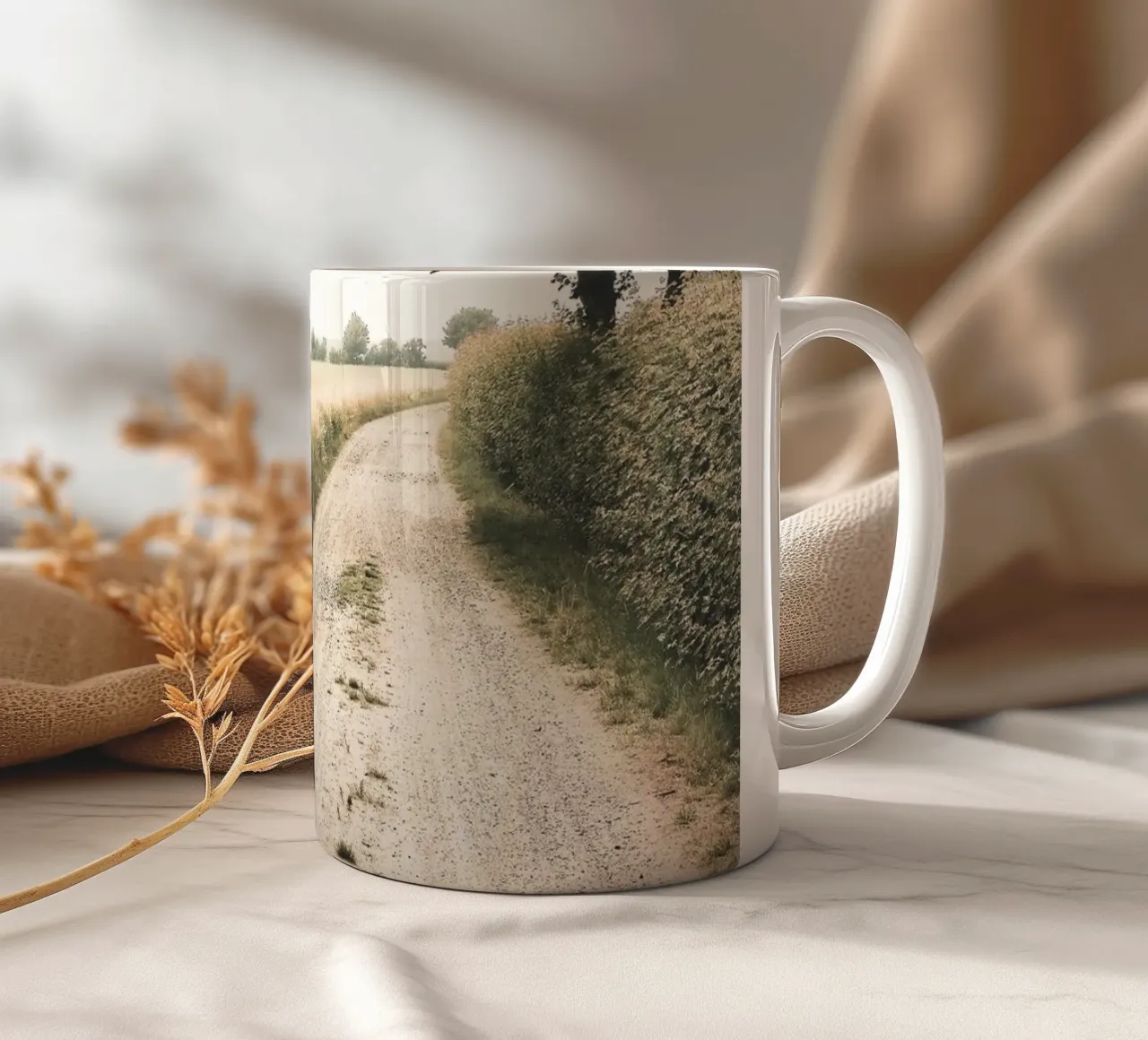 Sentiero rurale - Design naturalistico minimalista tazza in ceramica da Whole©