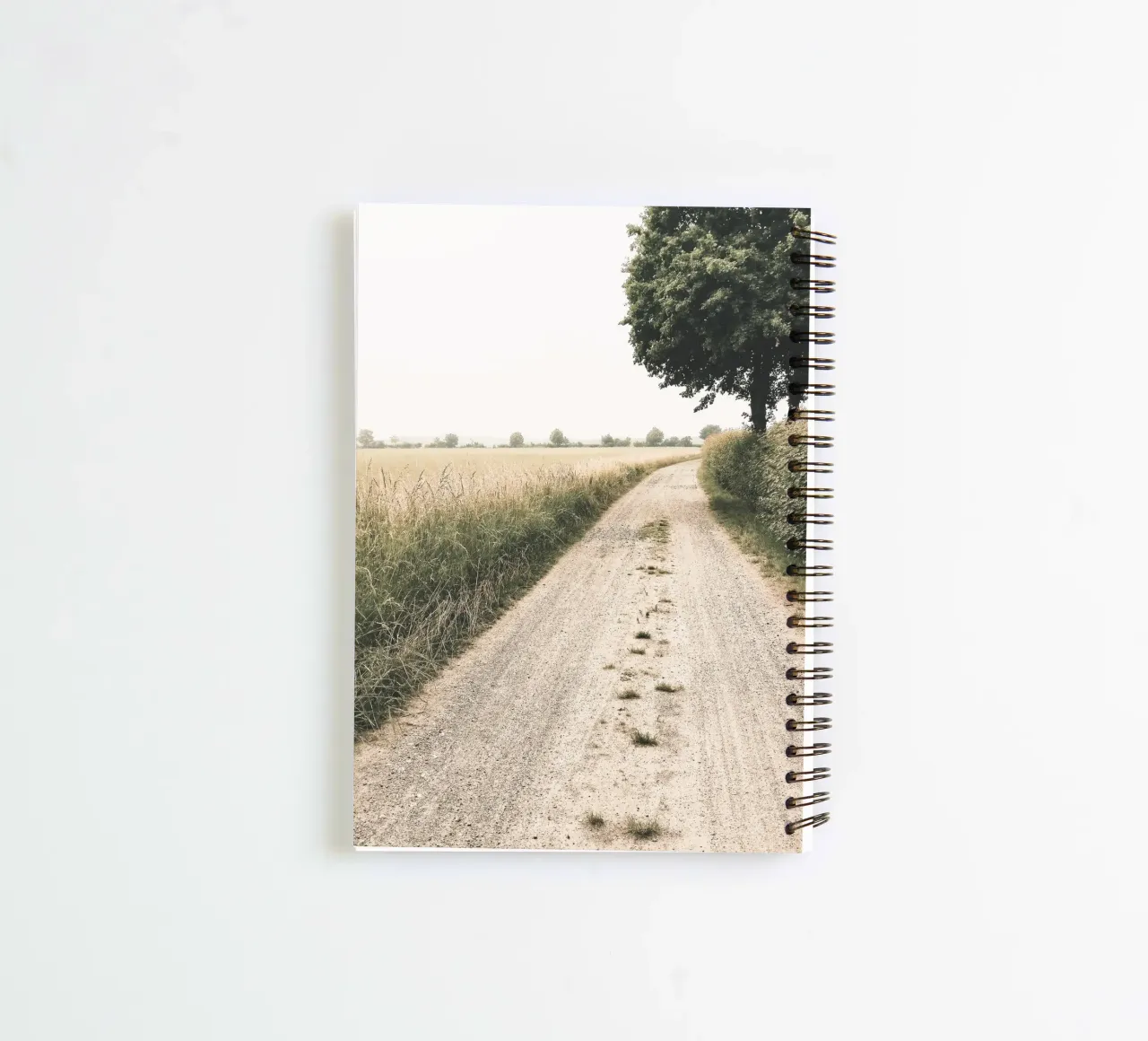 Rural path - Minimalist nature design spiral notebook by Whole©