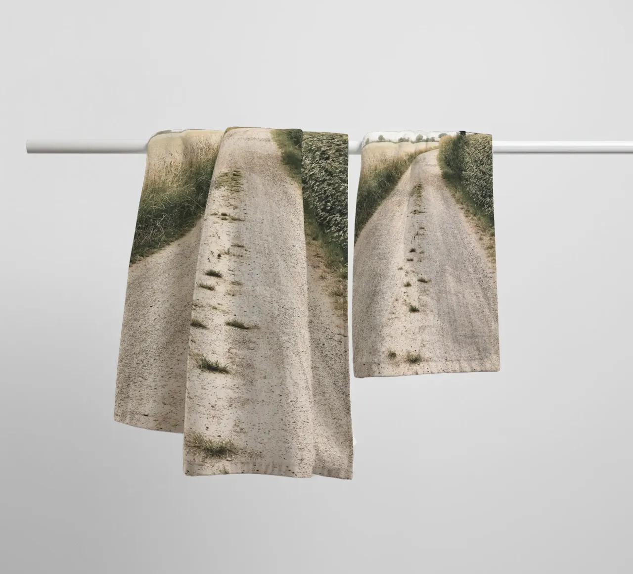Rural path - Minimalist nature design towel by Whole©