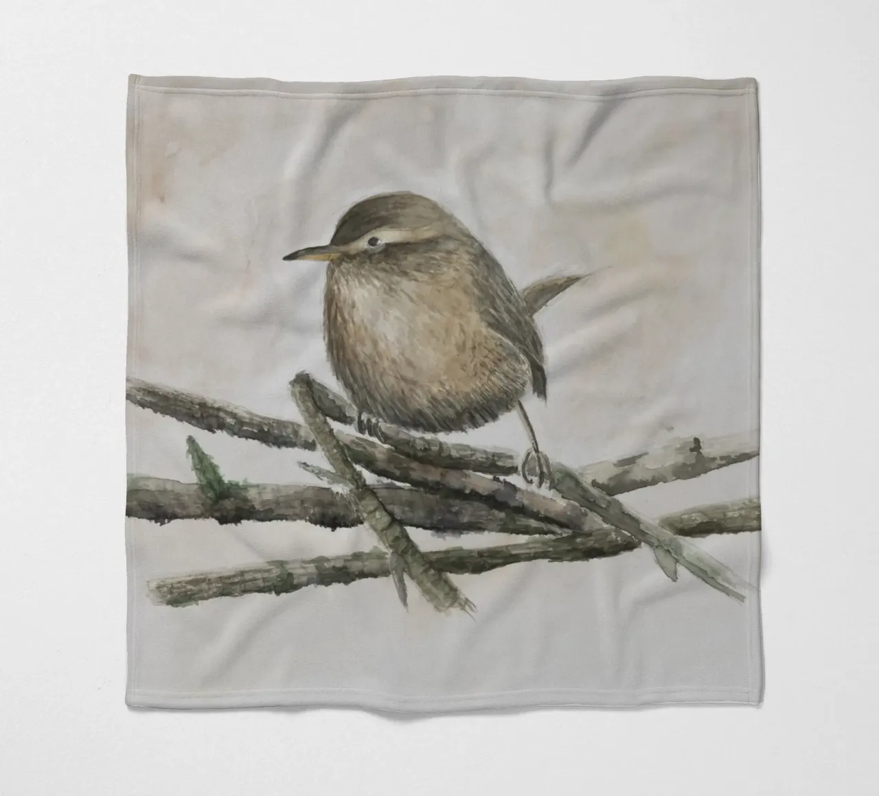 Wren - piccolo uccello con una voce squillante coperta in pile da Barbara Buderath Illustrationen