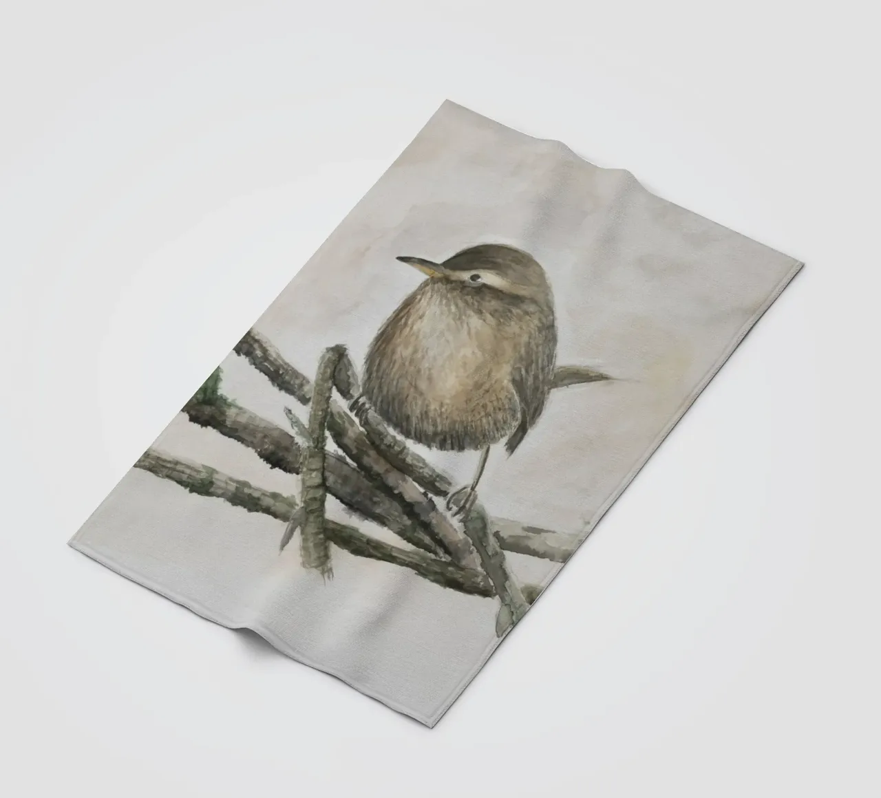Wren - piccolo uccello con una voce squillante coperta in pile da Barbara Buderath Illustrationen