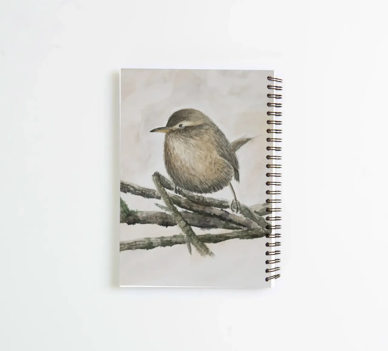 Wren-small bird with a loud voice spiral notebook by Barbara Buderath Illustrationen