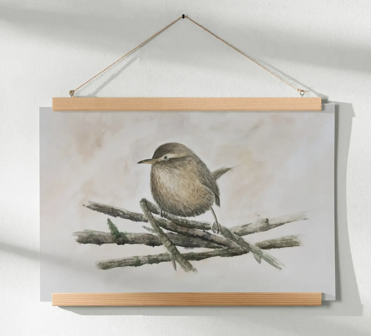 Wren - piccolo uccello con una voce squillante carta hahnemühle da Barbara Buderath Illustrationen
