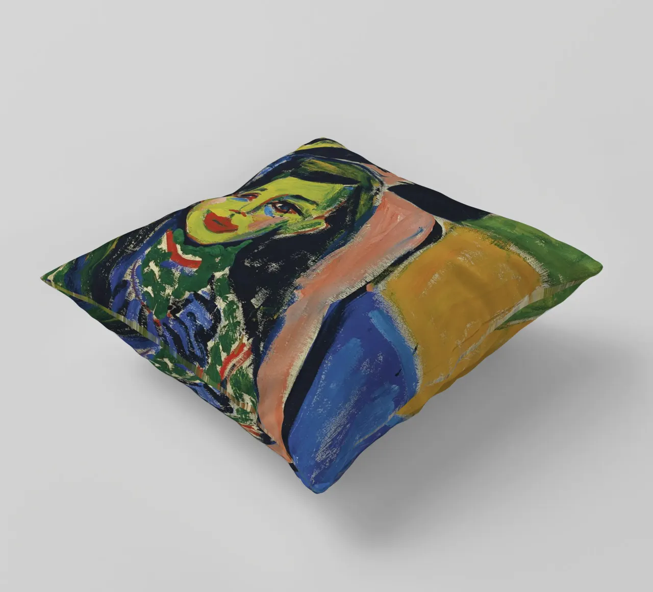 Ernst Ludwig Kirchner - Franzi davanti alla sedia intagliata cuscino da William Store