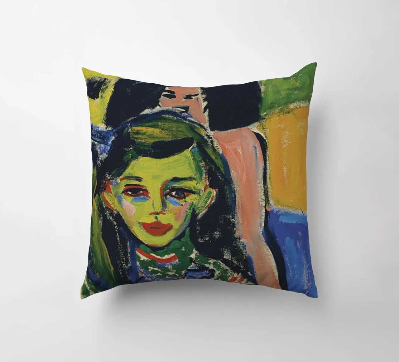 Ernst Ludwig Kirchner - Franzi davanti alla sedia intagliata cuscino da William Store
