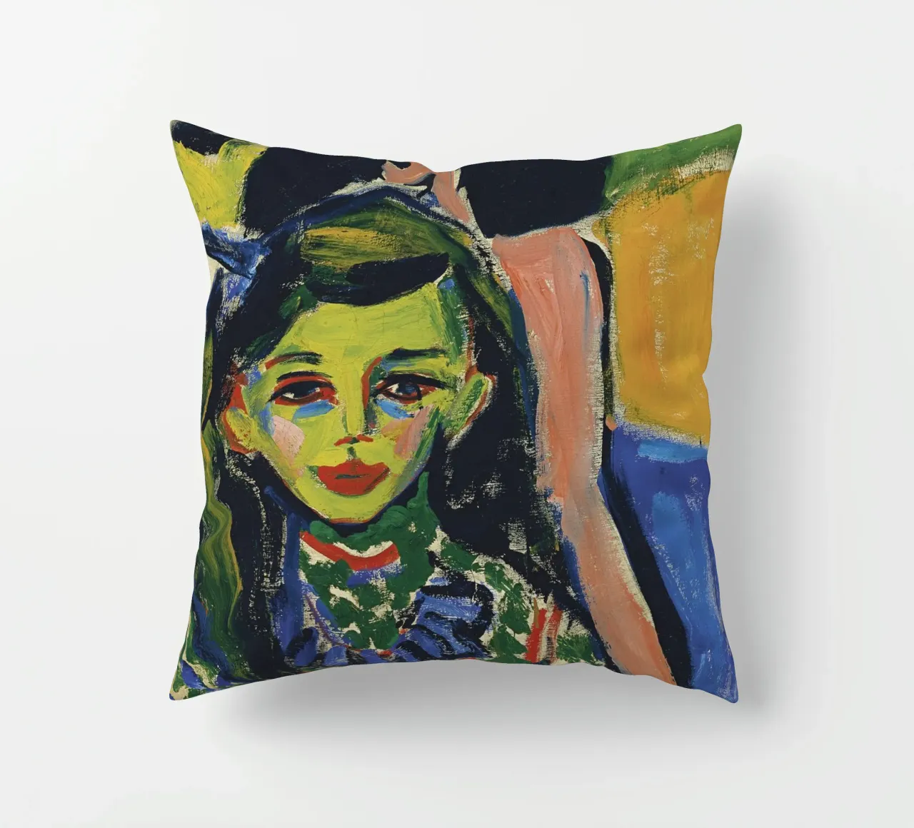 Ernst Ludwig Kirchner - Franzi davanti alla sedia intagliata cuscino da William Store
