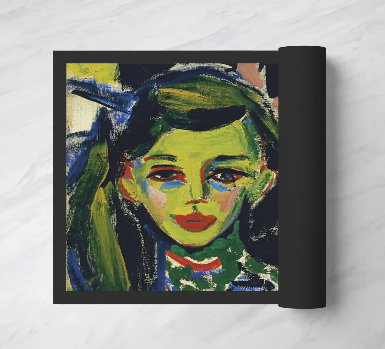 Ernst Ludwig Kirchner - Franzi davanti alla sedia intagliata zerbino da William Store