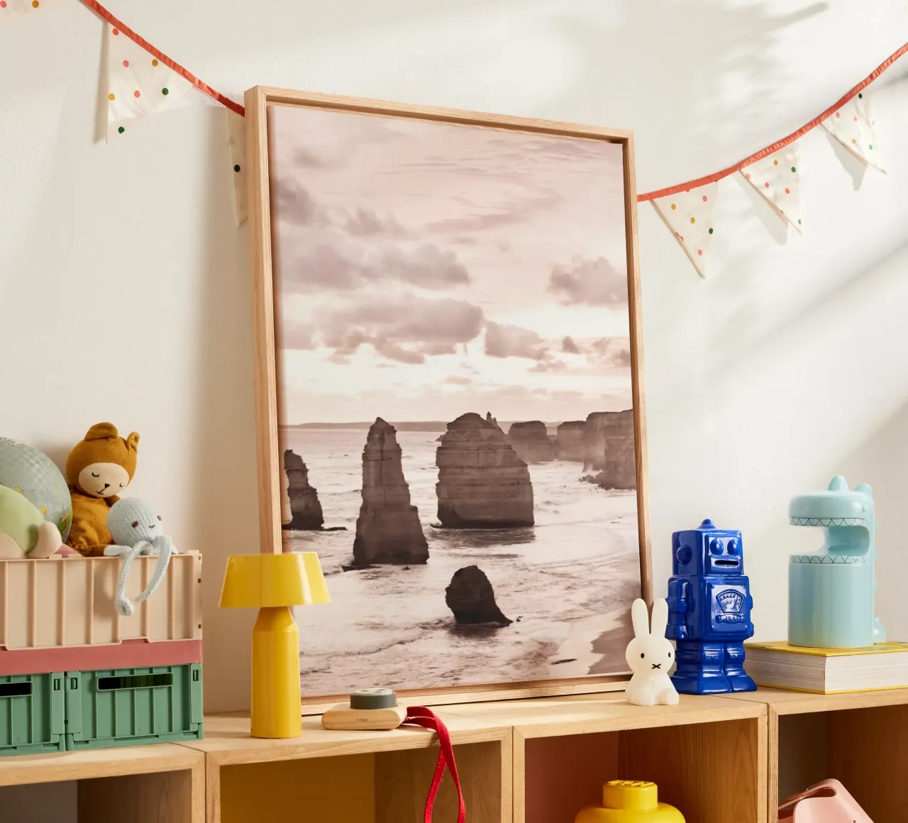 Majestic coastal cliffs - the power of nature canvas with Floater frame by Whole©