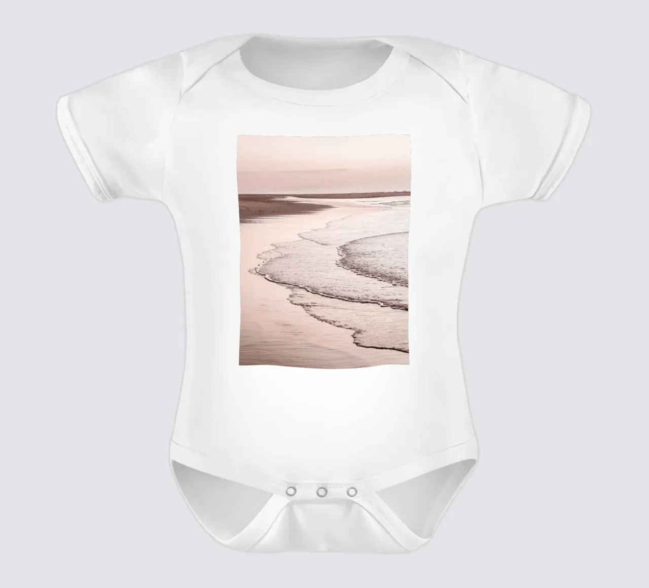 Zachte branding op het strand - harmonie en rust babyrompertje korte mouwen van Whole©