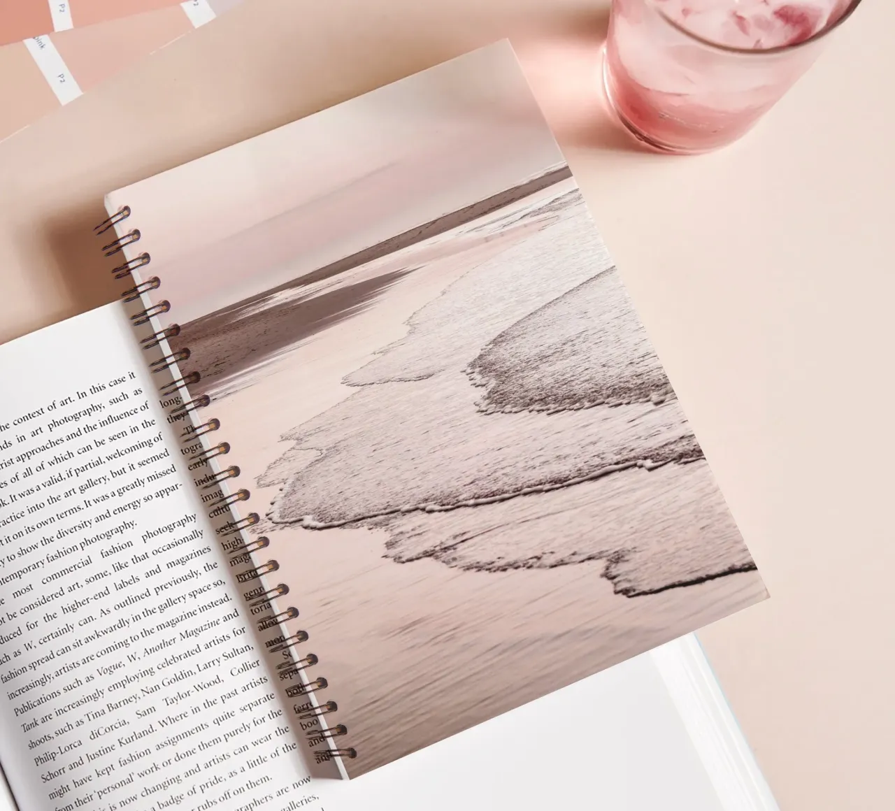 Gentle surf on the beach - harmony and tranquillity spiral notebook by Whole©