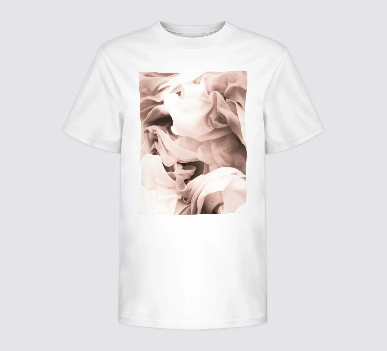 Eleganti pieghe in tessuto - Texture morbida in beige t-shirt bambini da Whole©