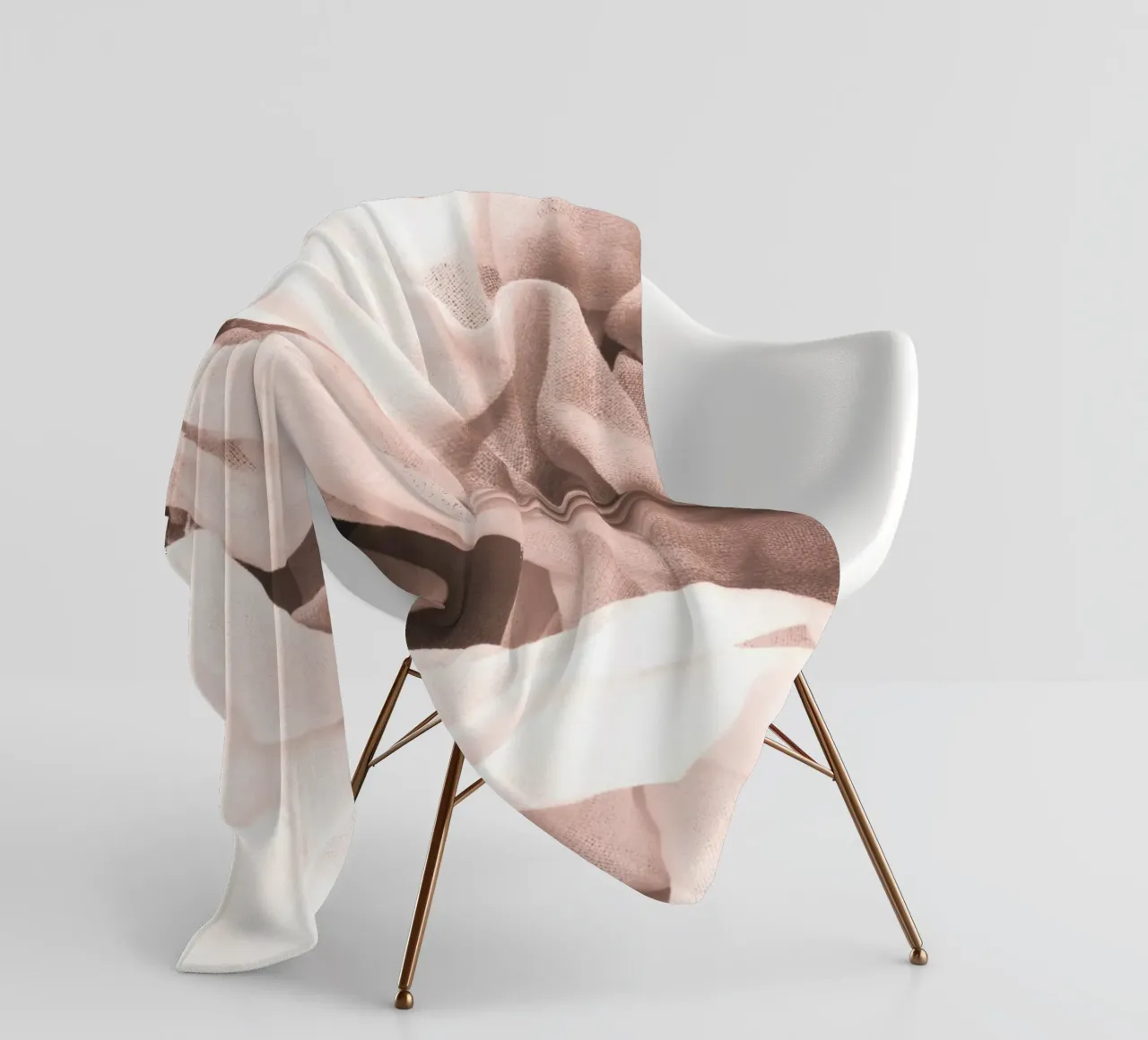 Eleganti pieghe in tessuto - Texture morbida in beige coperta in pile da Whole©