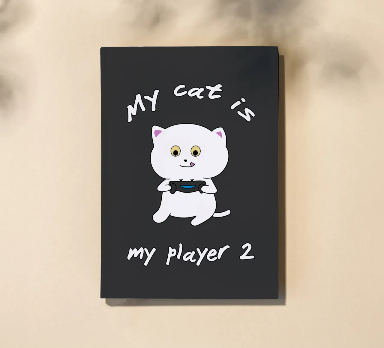 My cat is my player 2 notebook by Loobs