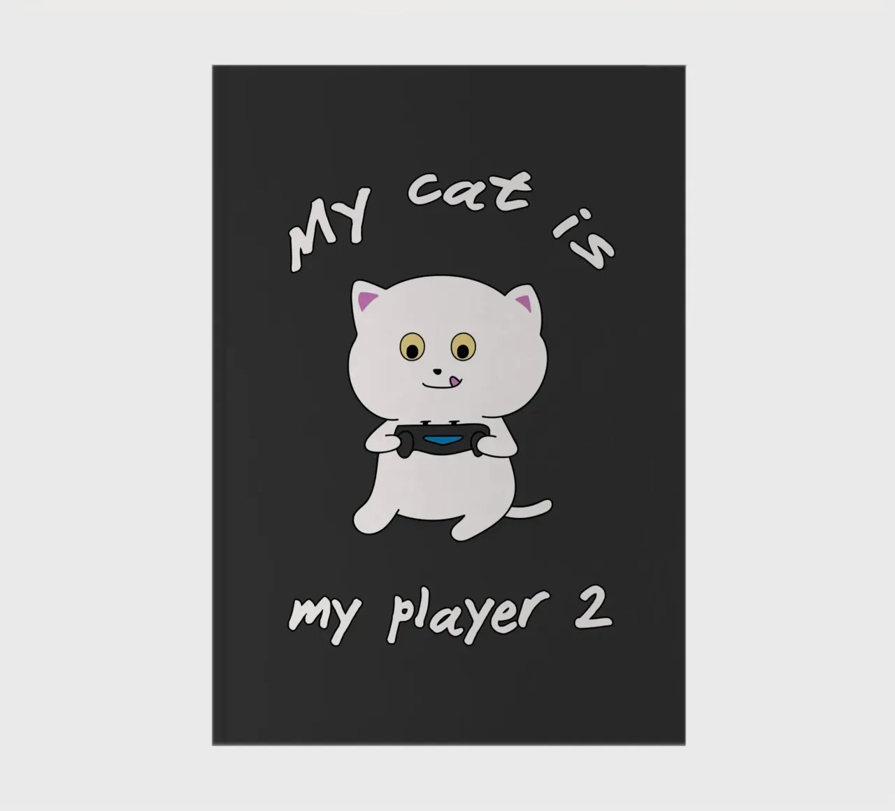 My cat is my player 2 notebook by Loobs